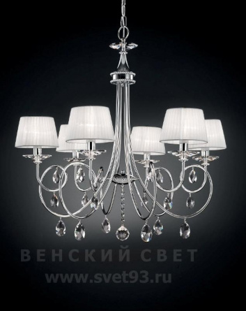 Люстра подвесная 5000.106A4 Swarowski Strass Effusionidiluce Италия E14 Zelia Хром фото 1