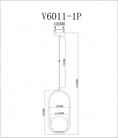 Подвесной светильник Klaster V6011-1P фото 2