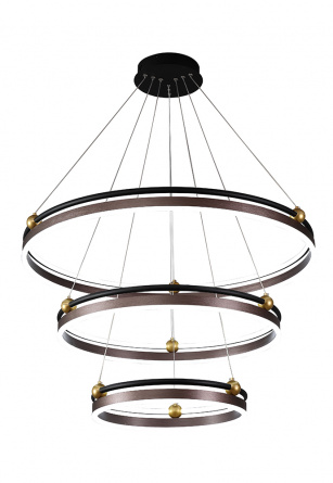 Люстра Crystal Lux FERNANDO SP158W LED D400+600+800 COFFEE/BLACK фото 3