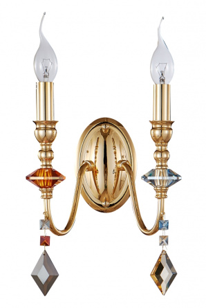Бра Crystal Lux MERCEDES AP2 GOLD/COLOR фото 1